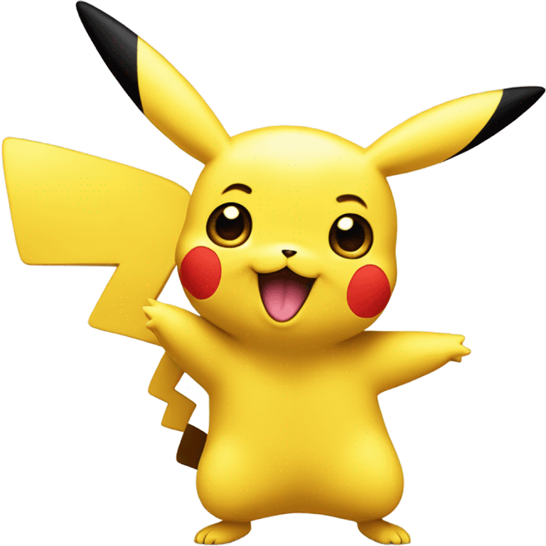 Pikachu saludando emoji