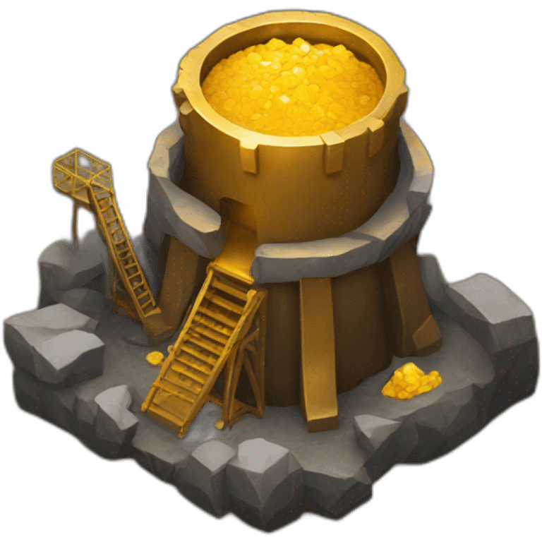 mining gold shaft emoji