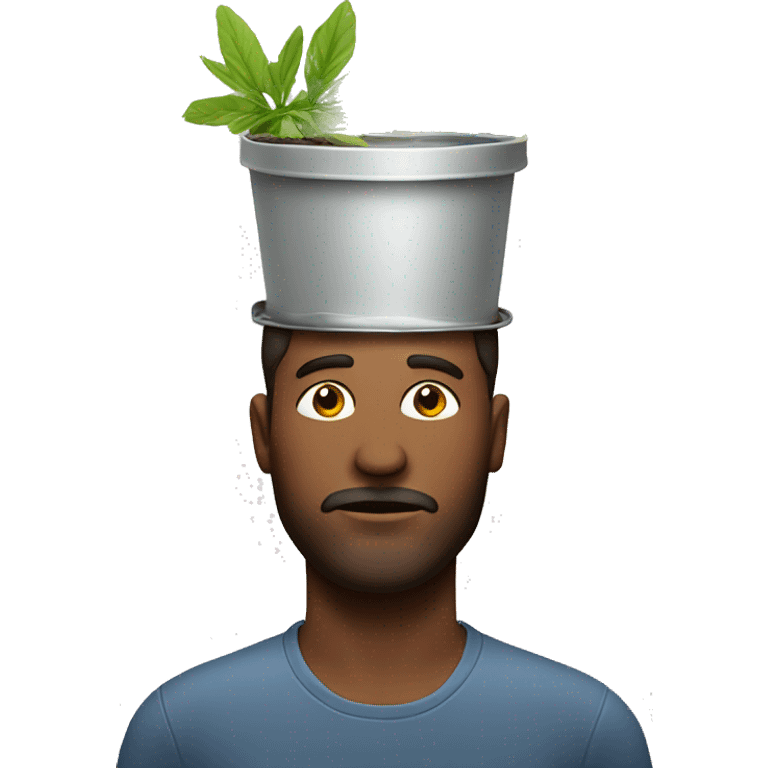 Man with pot on the head emoji