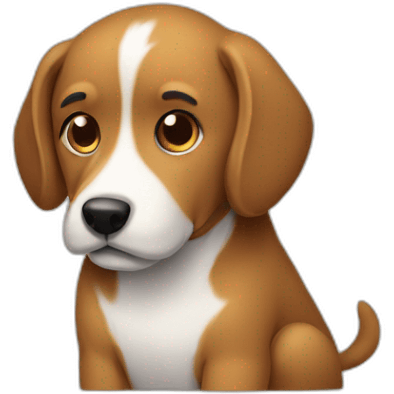 Dog at a macbook emoji