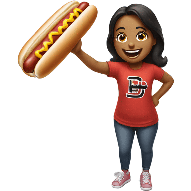 Girl who loves chicago hot dogs emoji