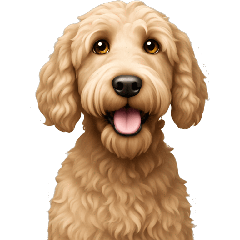 Tan labradoodle emoji