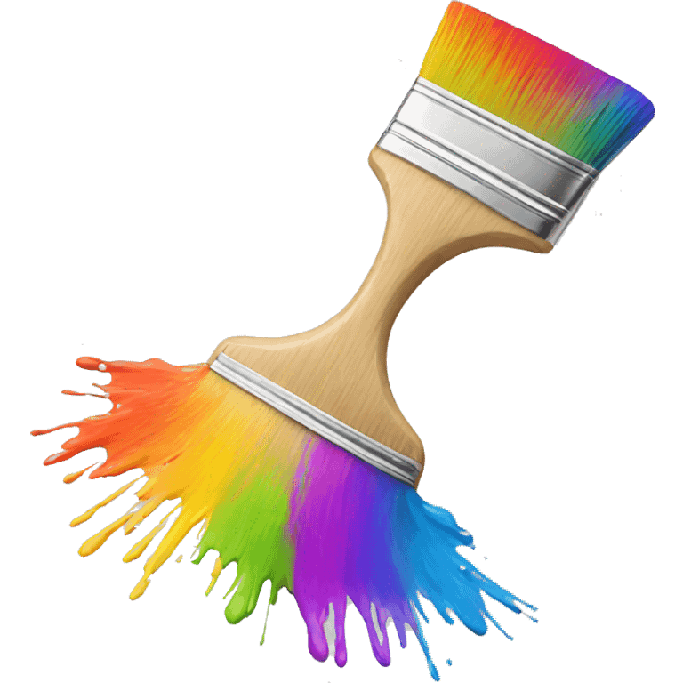 rainbow paint brush emoji