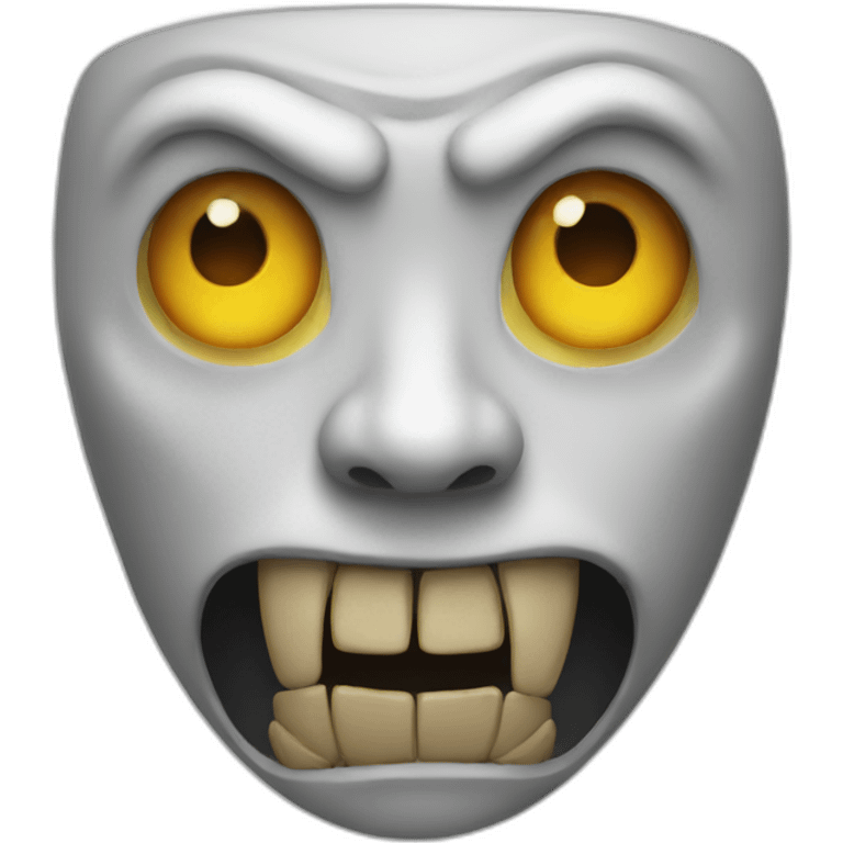 Scary face emoji