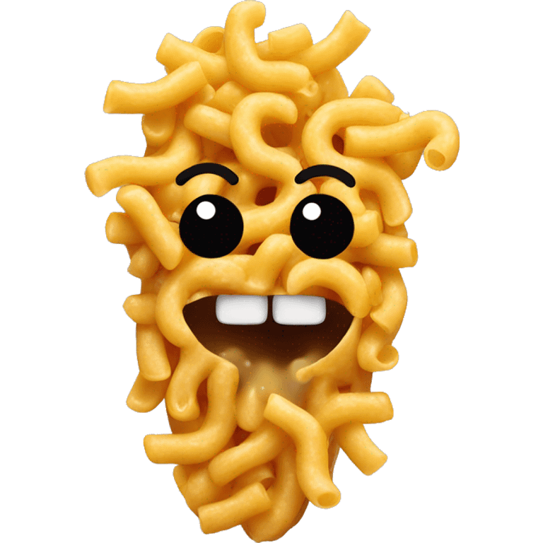 Monster made of macaroni and cheese emoji