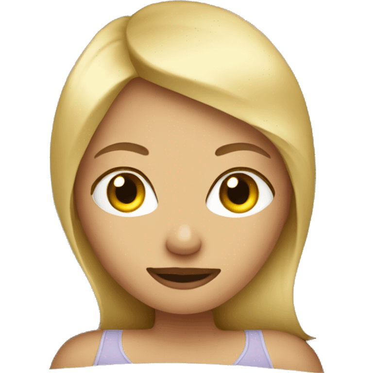 Blonde Girl in bed emoji