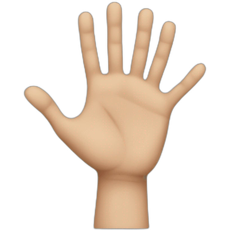 Man showing his hands but he has only 3 fingers emoji