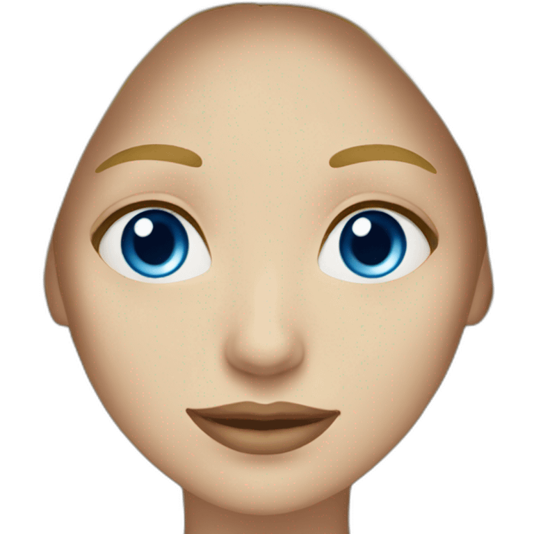 blonde woman with blue eyes and long hair emoji