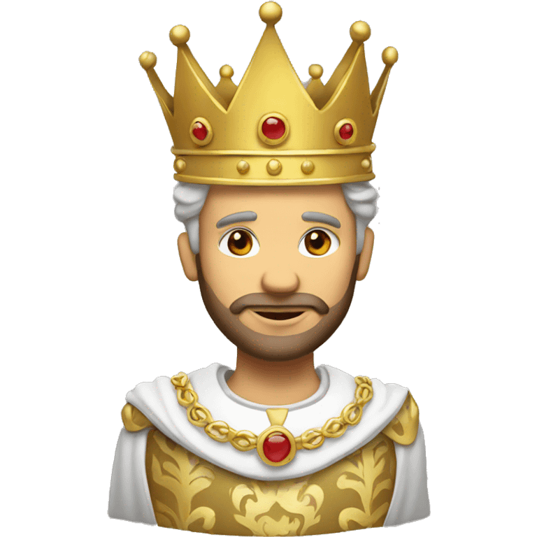 white king with crown emoji