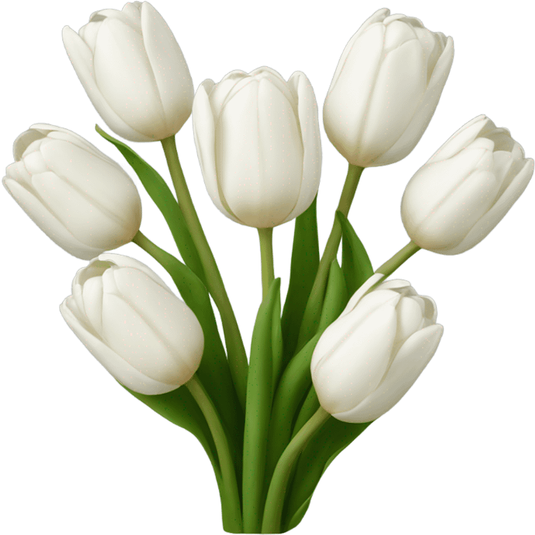 white tulip bouquet  emoji