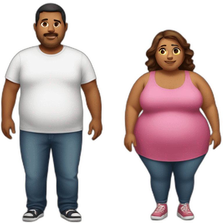 overweight couple emoji