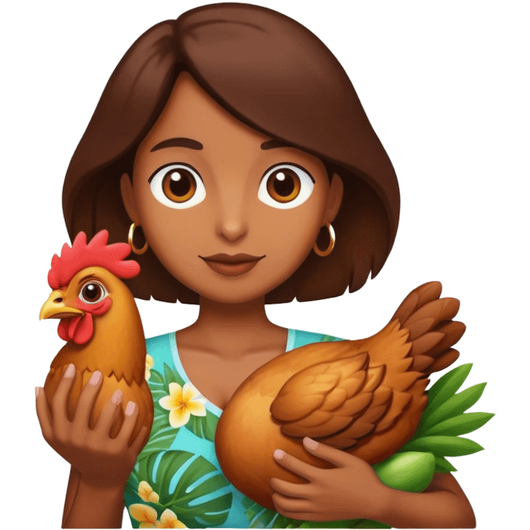 Tropical chicken emoji