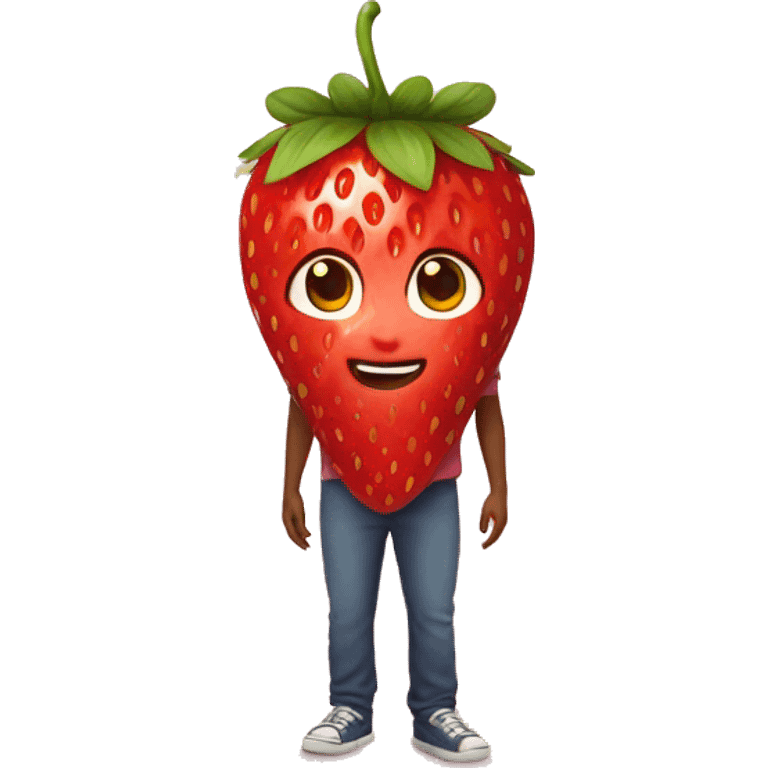 Strawberry as human emoji