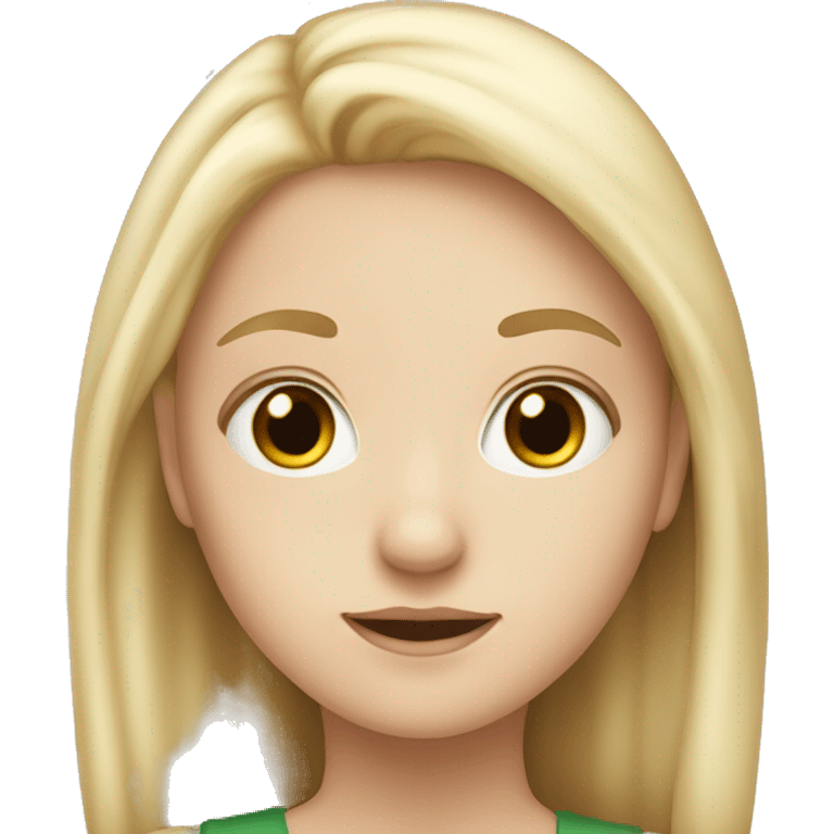 A 13 year old girl who is British Irish and Scottish white skin and blond hair emoji