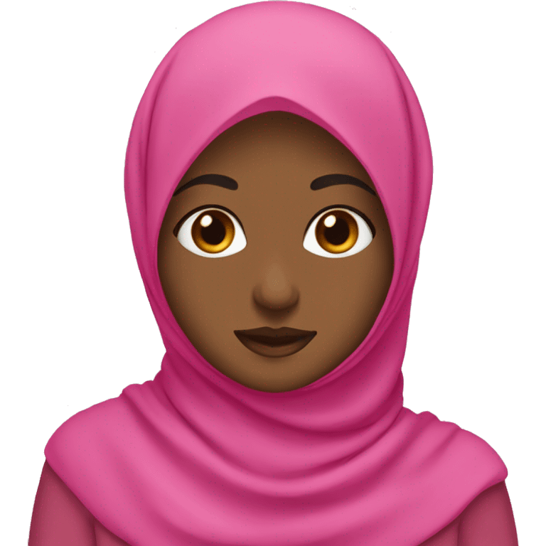 Brown hijabi with pink hijab emoji