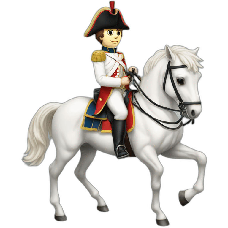 young napoleon on white horse emoji