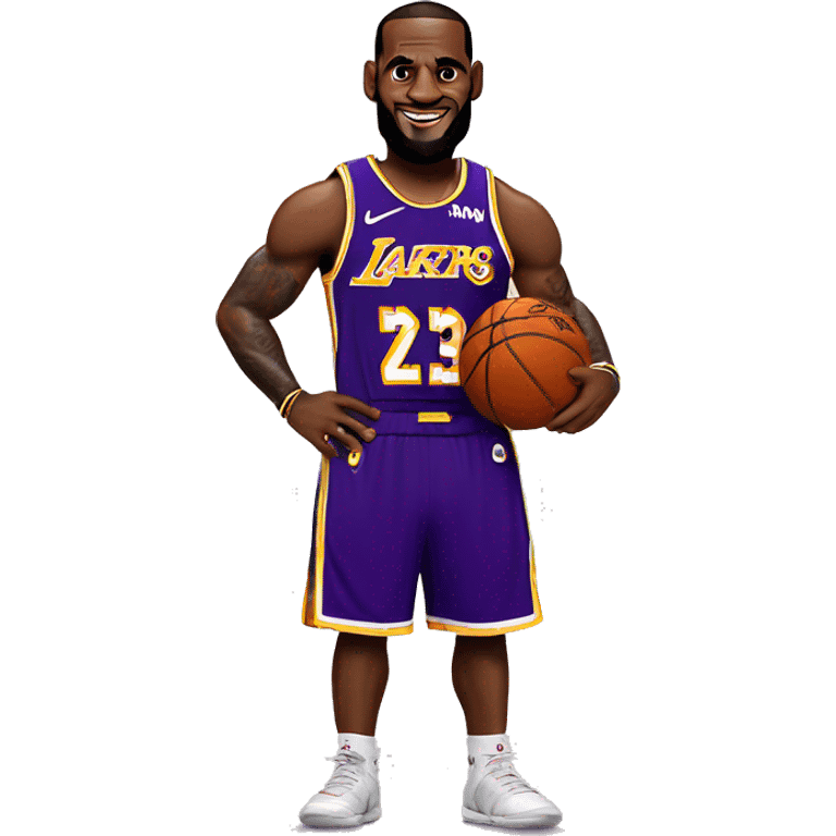 Lebron James in a laker jersey emoji