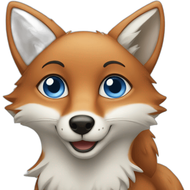 blue-eyed fox emoji