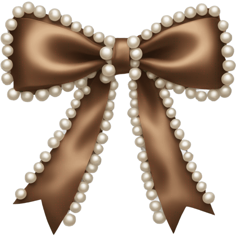 brown silk bow with pearls emoji