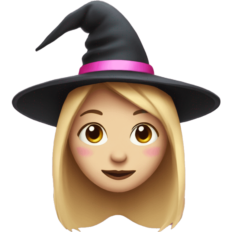 Witch with pink heart emoji