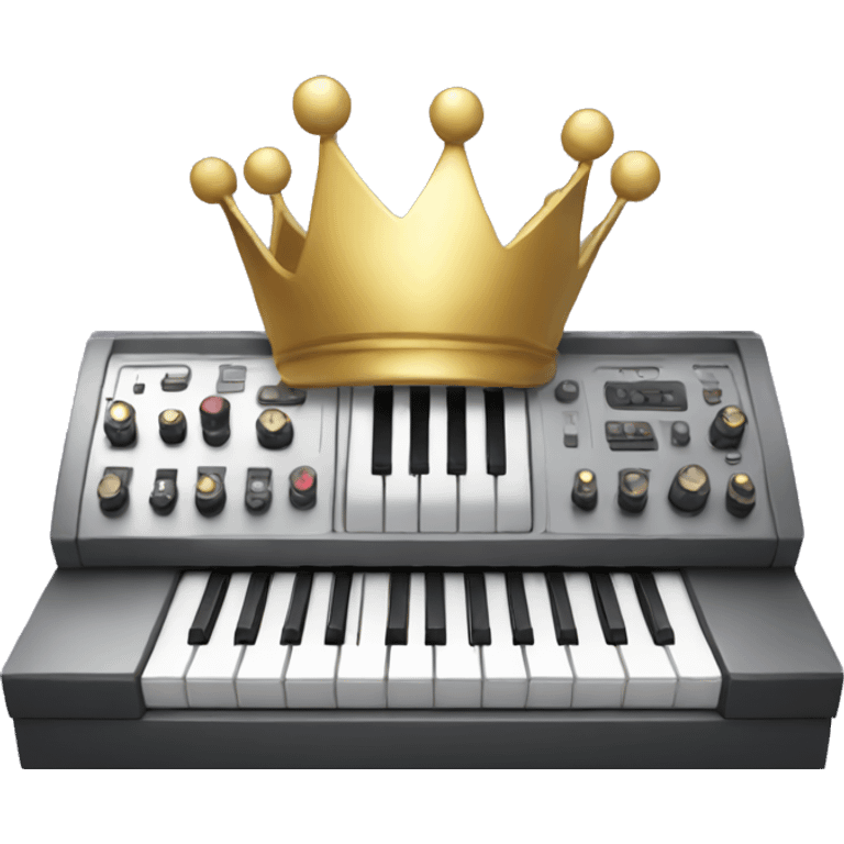 a synth with a crown emoji