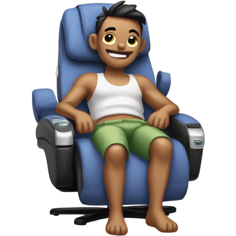 Stitch in a massage chair  emoji