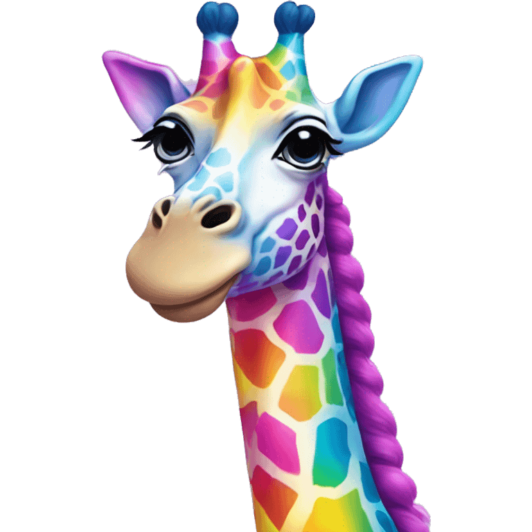 lisa frank rainbow giraffe emoji