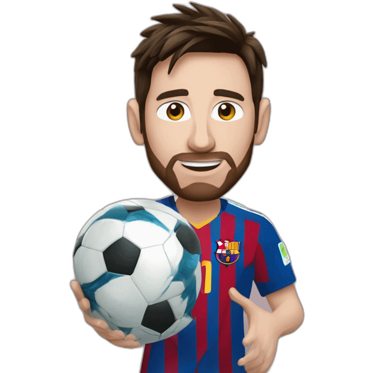 Messi levantando copa del mundo emoji