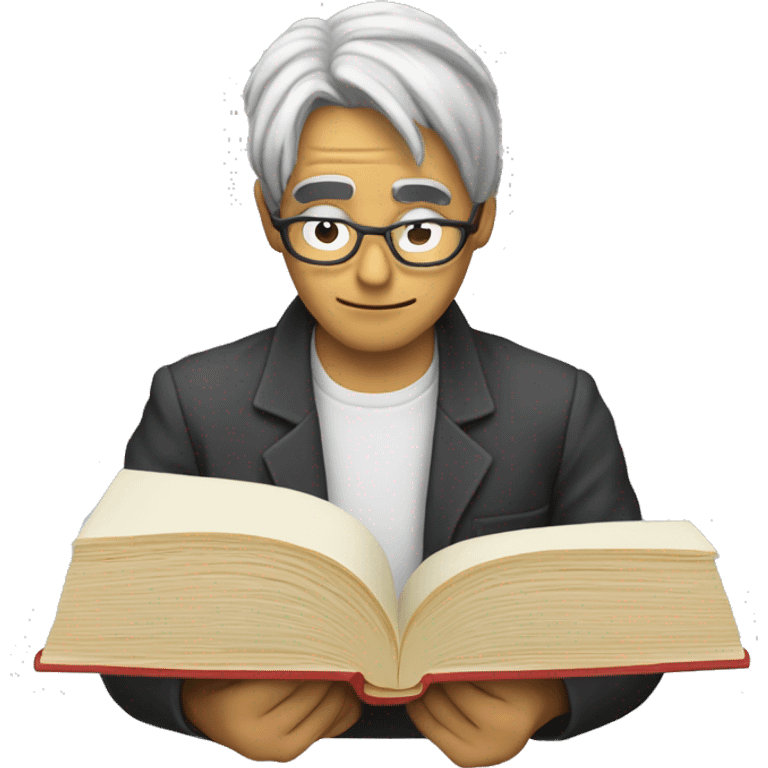 Satoshi Nakamoto reading a book emoji