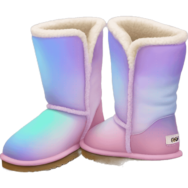 Pastel gradient hue uggs emoji