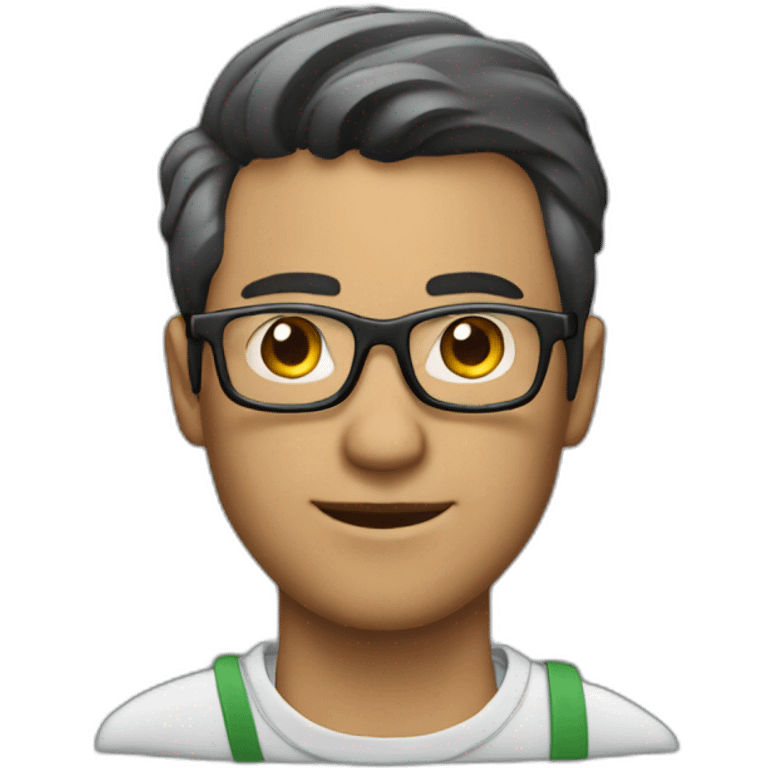 generate a man with glasses working in a computer emoji