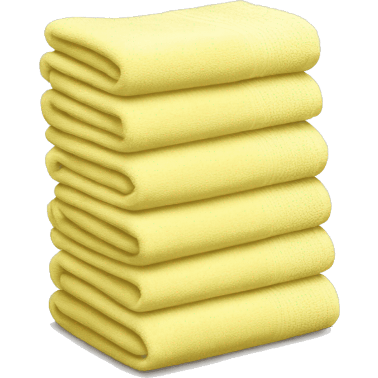 stack of light yellow towels emoji