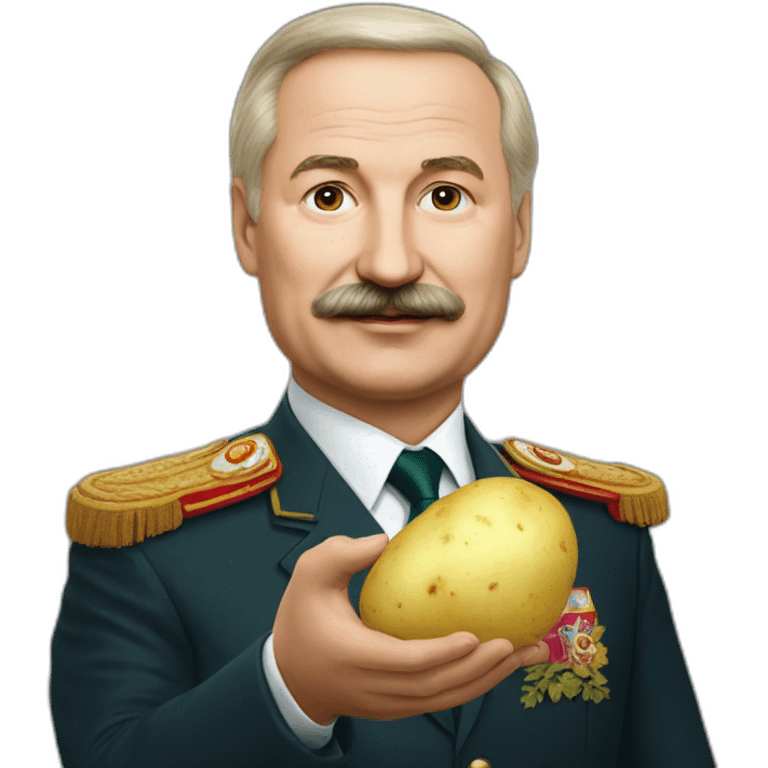 lukashenko holding potato emoji