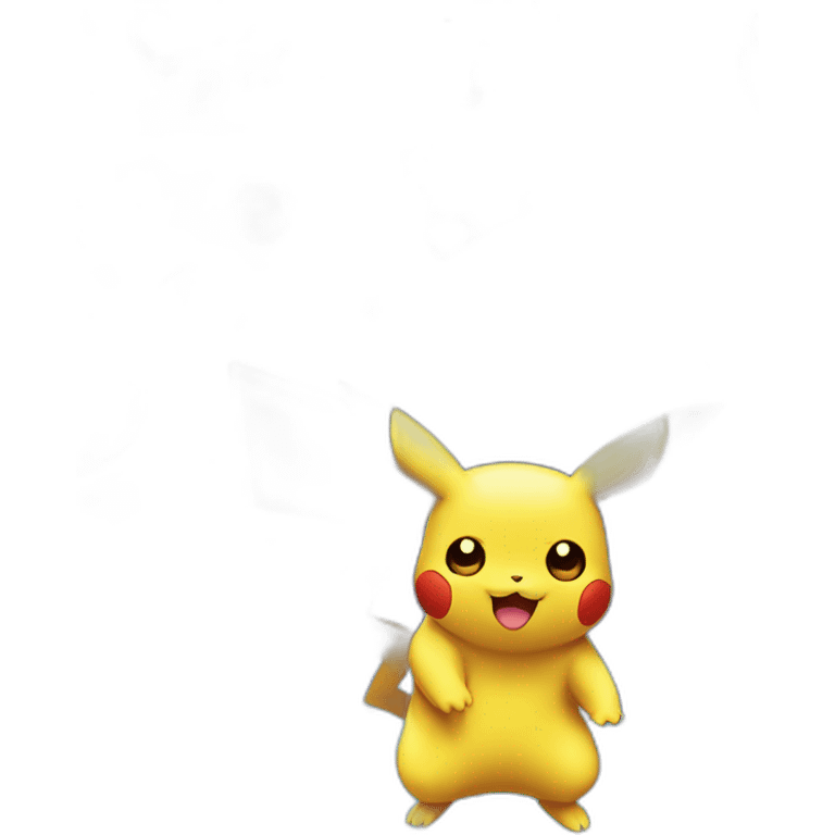 Pikachu dans l'espace emoji