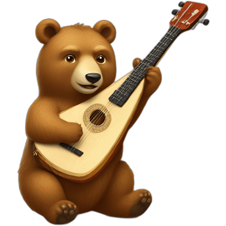 Russia bear balalaika matreska emoji