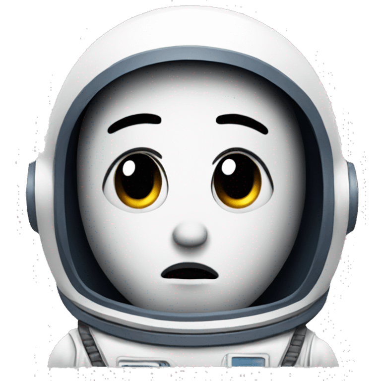 confused sad astronaut  emoji