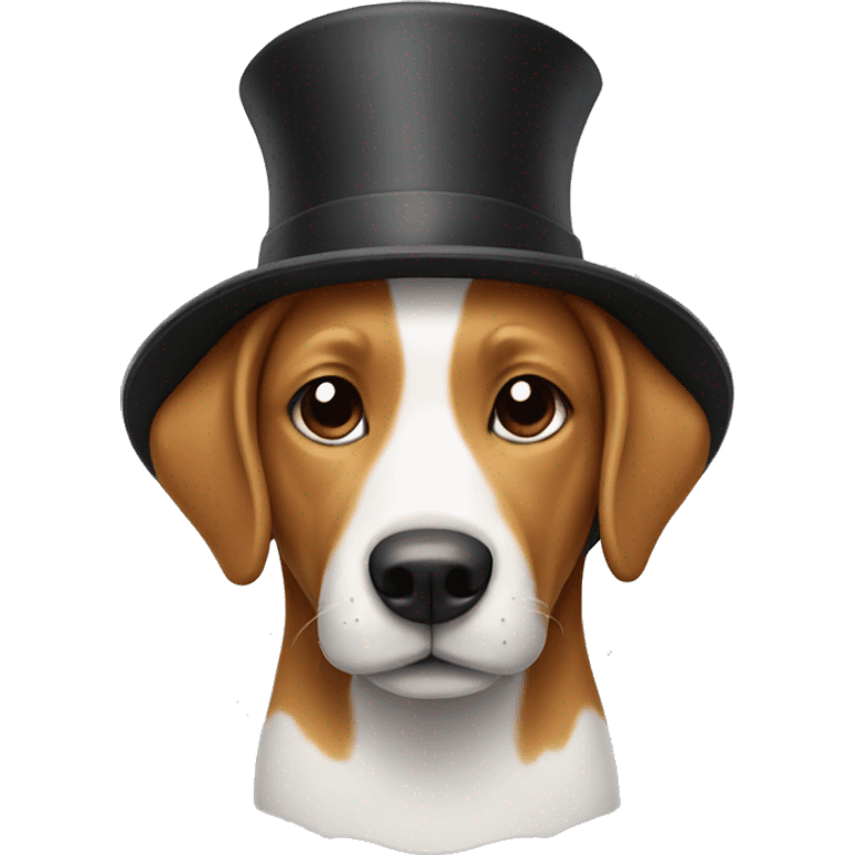 dog with a hat emoji