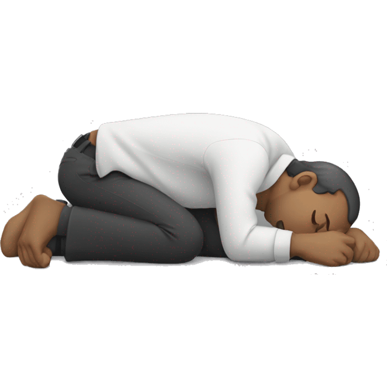 Man sleeping bending over emoji