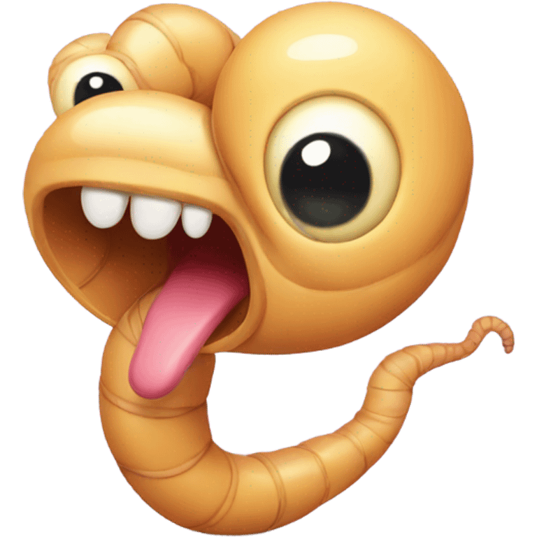 Cute worm emoji