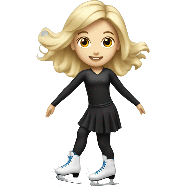 Blonde figure skating girl emoji