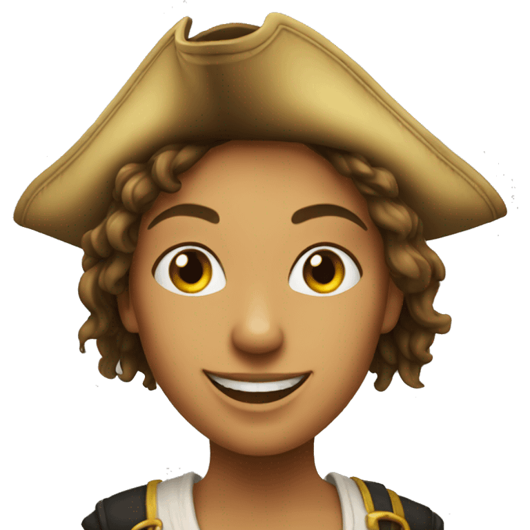 a pirate woman's face happy emoji