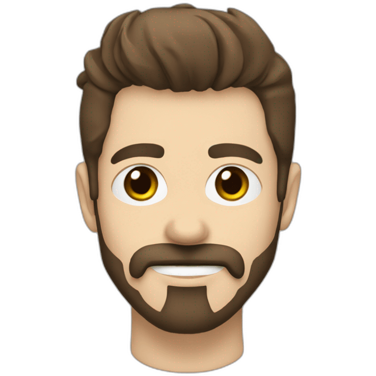 goatee beard, metalhead,short brown hair emoji