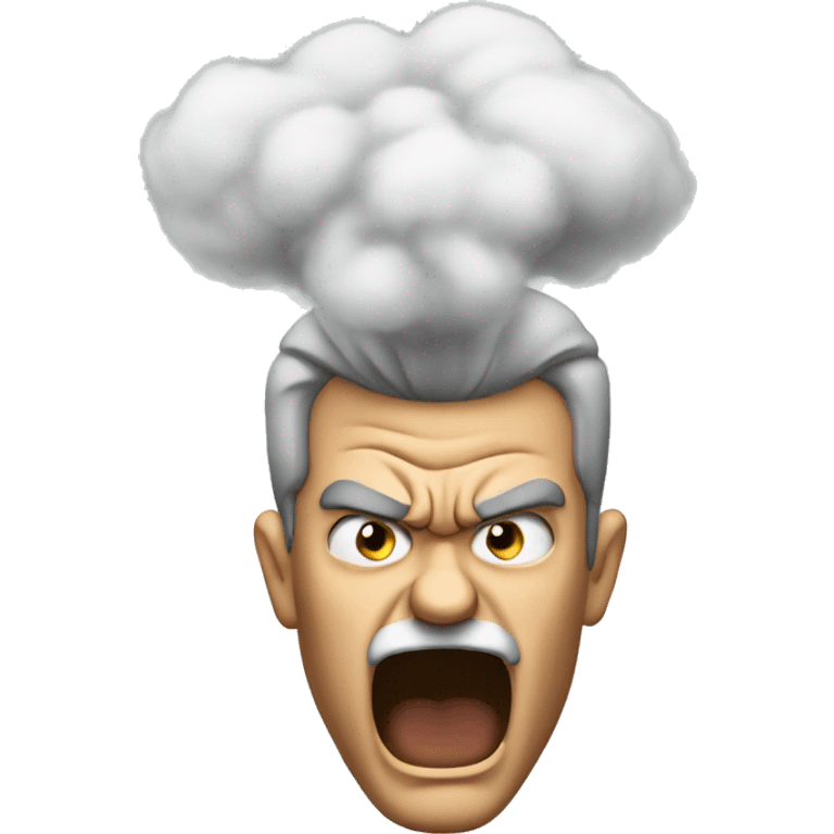 Very angry man with steam coming out of his ears emoji