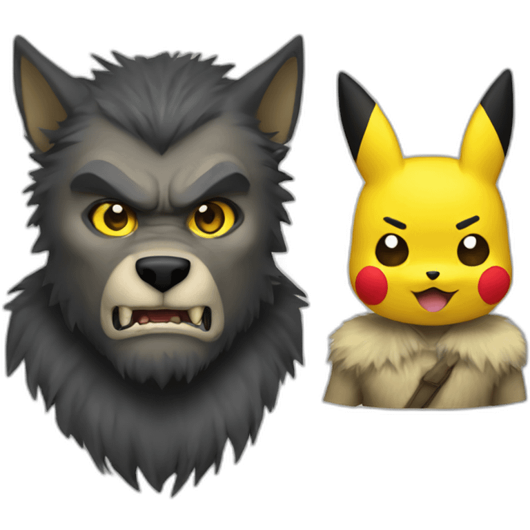 wolfman and pikachu emoji