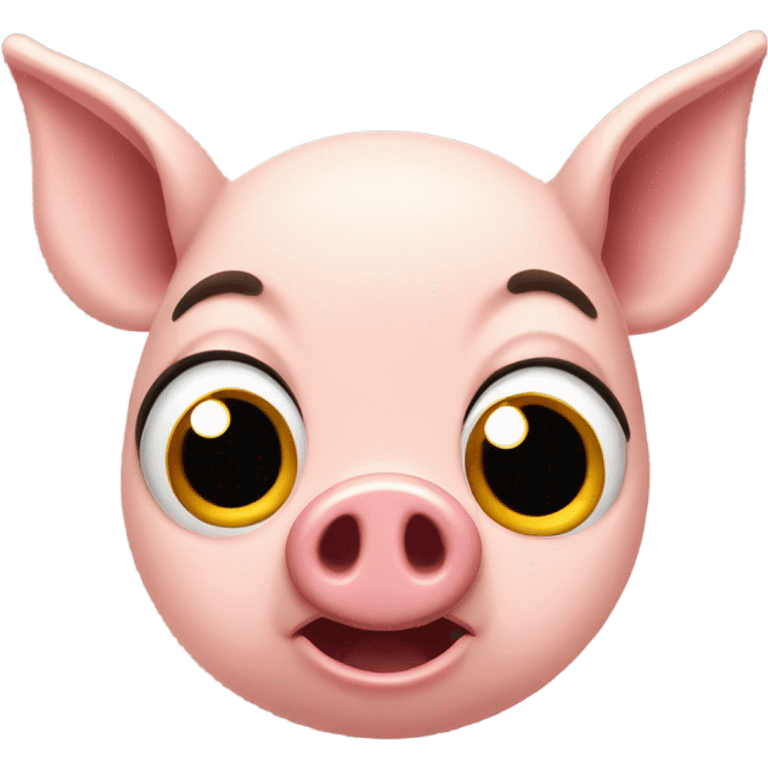 Shoked pig emoji