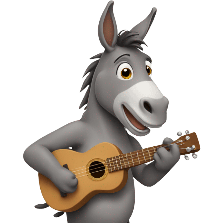 A donkey playing the ukulele  emoji