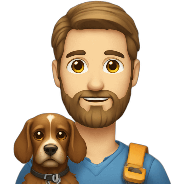 Js-programmer-with-beard-and-cavalier-dog emoji