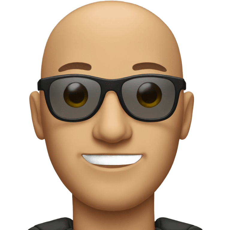 bald man with sunglasses emoji