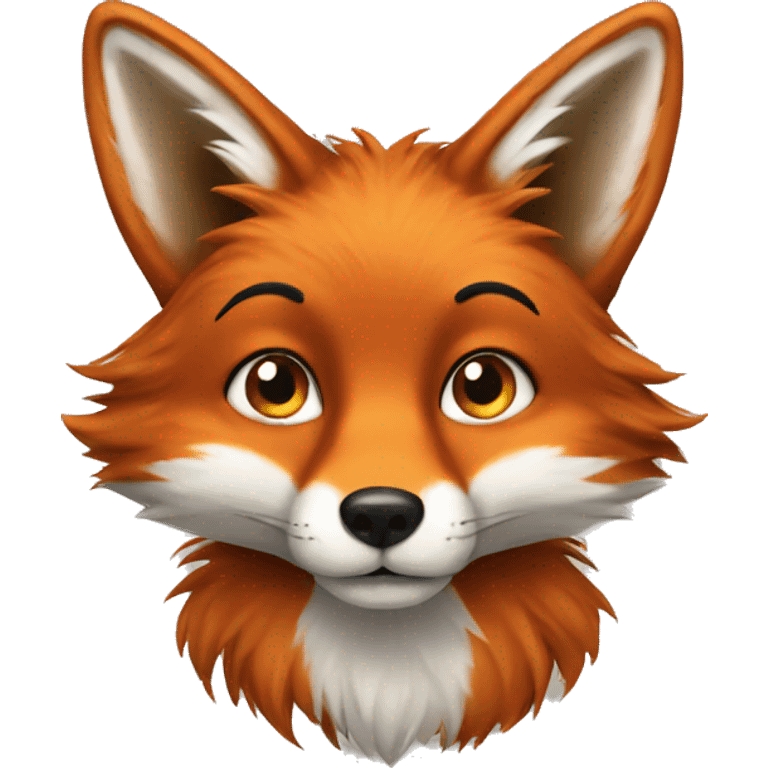 Fox with hair  emoji