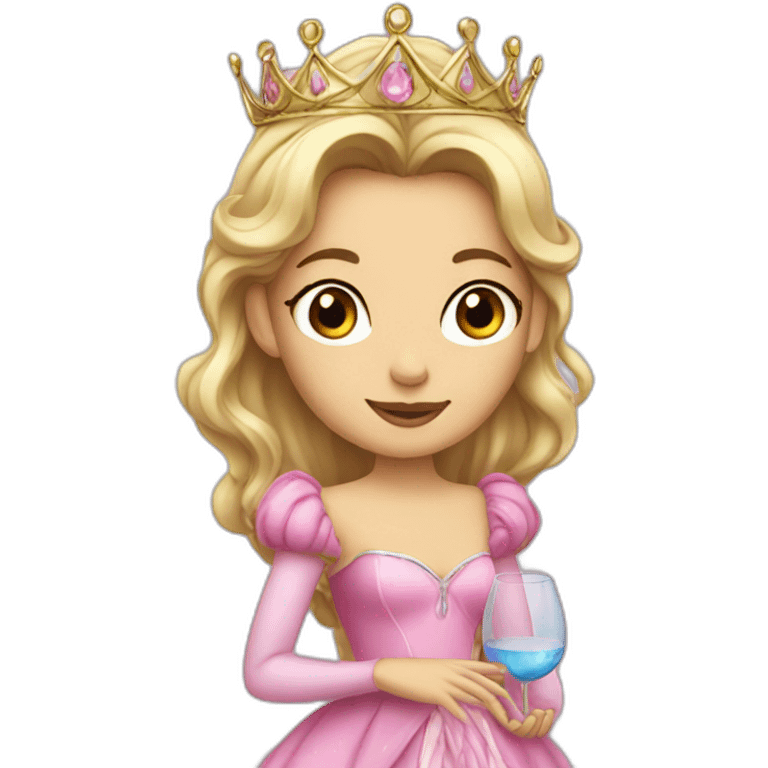 princess with a glass emoji